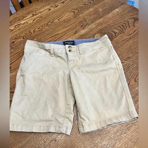 Lot 2 American Eagle Aeropostale Khaki Denim Size 0 XS Shorts Teen Tween School - Picture 7 of 16